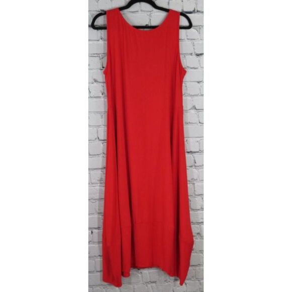 NEW NWOT Red Sz Large Soft Stretchy Sleeveless Midi Tank Dress TRUTH & STYLE - Picture 4 of 4